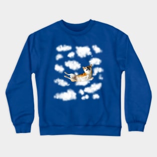 Lilly the Shiba Inu Skydiving Freefall Crewneck Sweatshirt